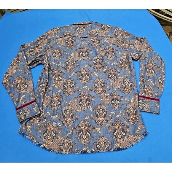 2OH Threads Paisley Western Shirt Old Hippies Snap Blouse 2 OH Large - Picture 4 of 12